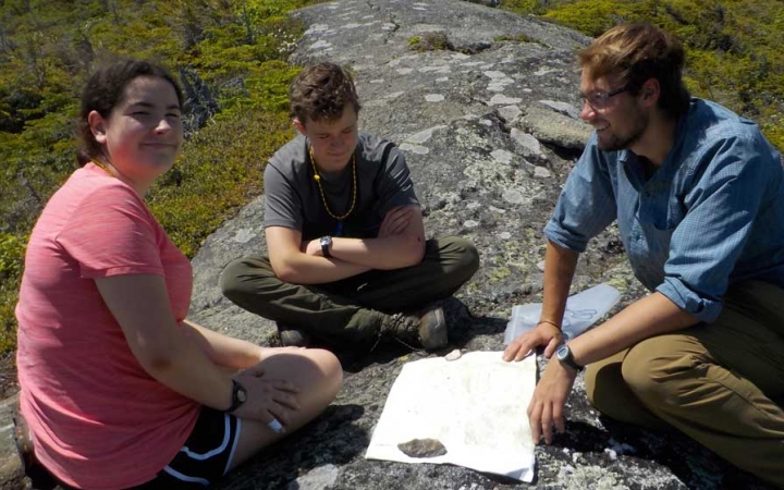 teens using map in maine